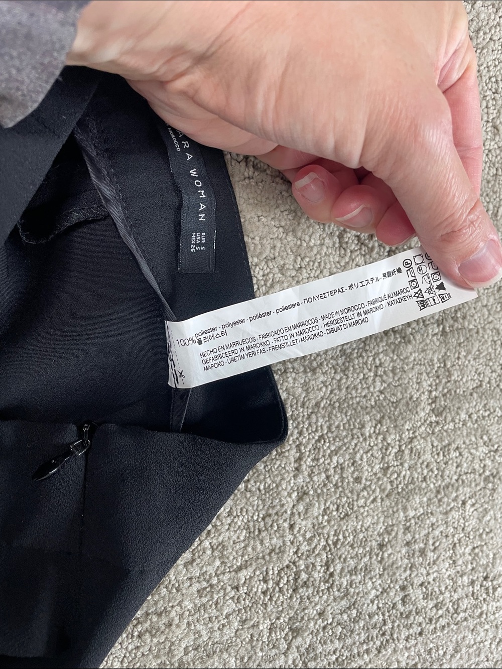 Zara Wide Leg Pants in Black - Picture 3 of 6
